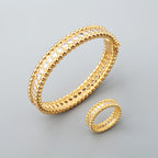 Bracelet femme en acier inoxydable avec zircons étincelants – Élégance et raffinement