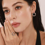 Bague Design Organique Argentée – Acier Inoxydable Ajouré Hypoallergénique