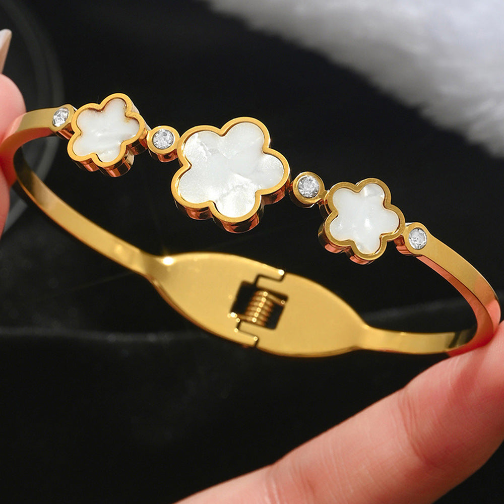 Bracelets Mode Chic  Acier Inoxydable Plaqué Or