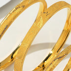 Bracelet Luxe Rigide Motifs Orientaux Gravés