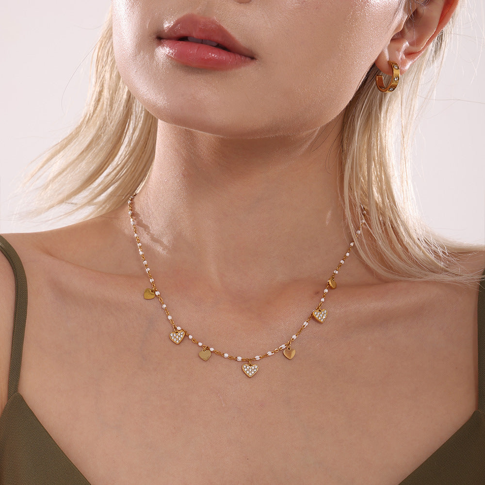 Collier Cœurs Scintillants