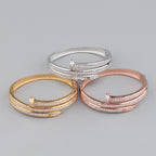 Bracelet Femme en Acier Inoxydable Sertis de Zircons – Disponible en Doré, Argenté ou Or Rose