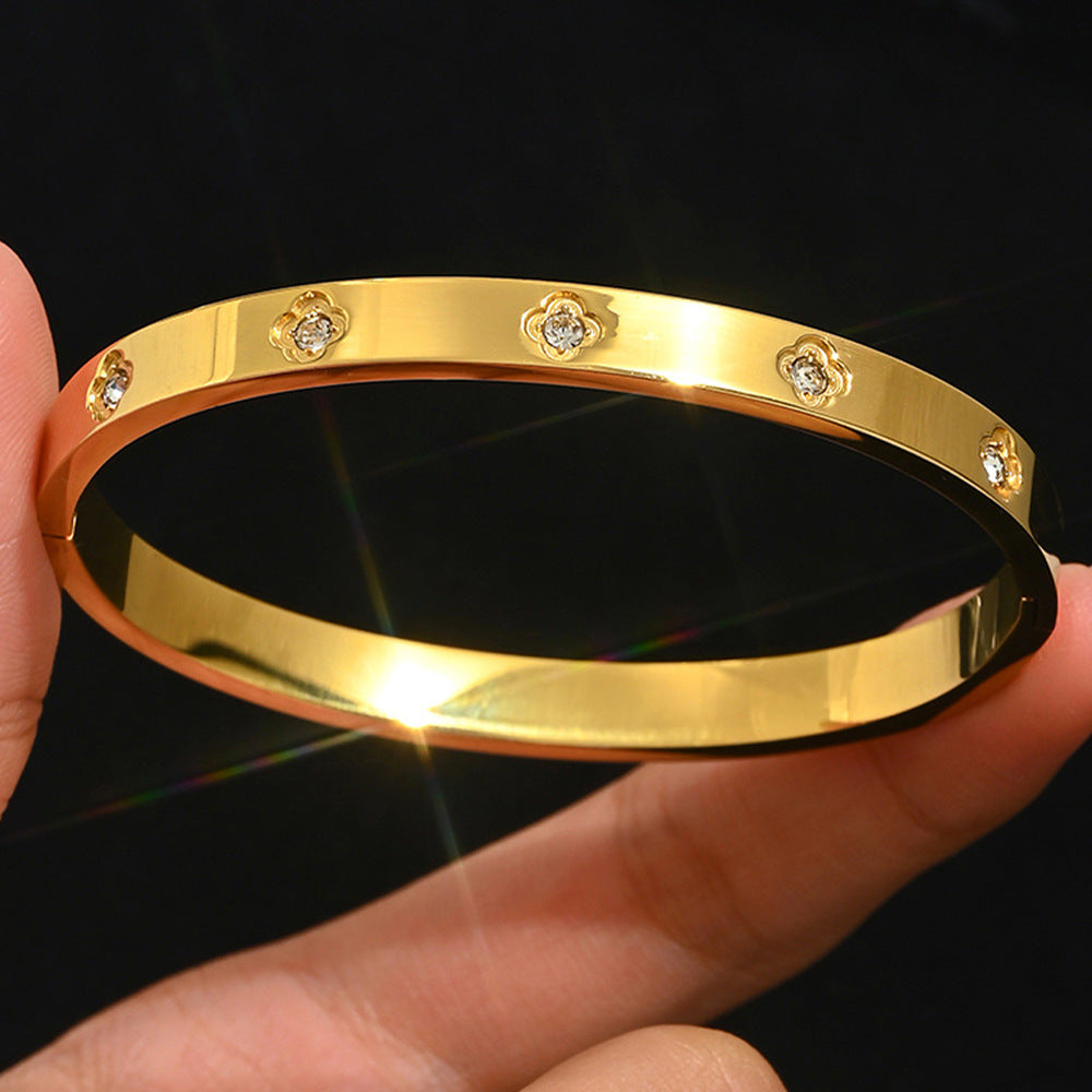 Bracelets Mode Chic  Acier Inoxydable Plaqué Or