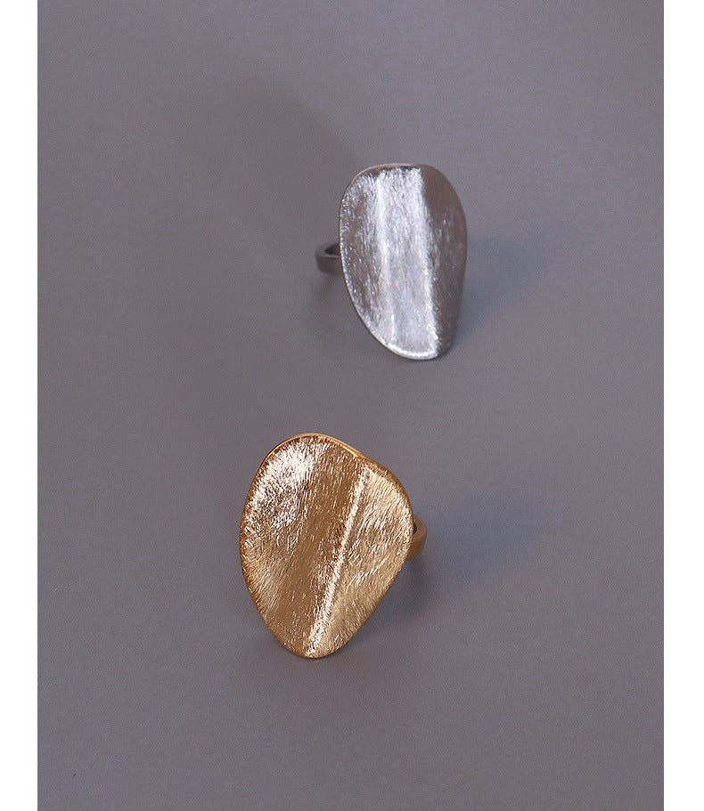 Bague Marka  Design Français Brossé Mat en Acier Inoxydable