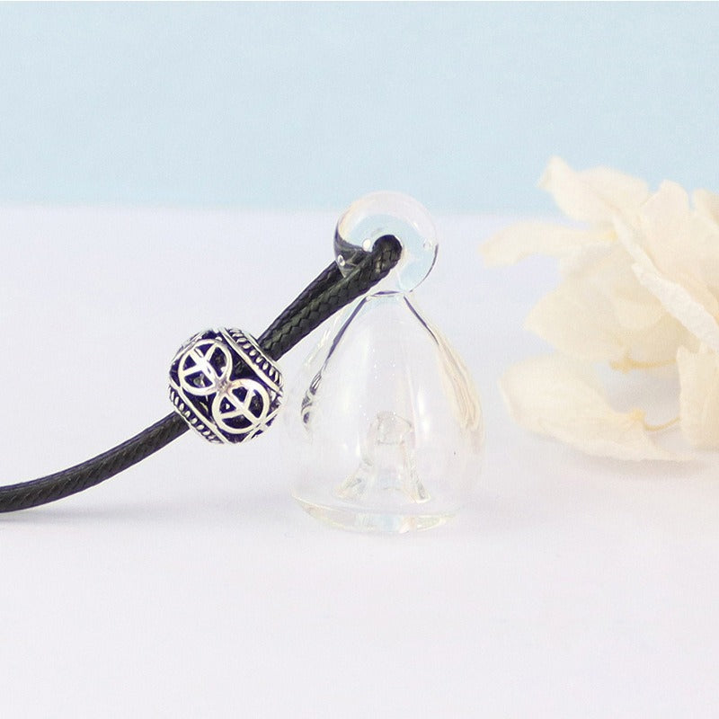 Collier diffuseur d'huiles essentielles en verre  Pendentif parfum élégant | Bijou bien-être & cadeau original