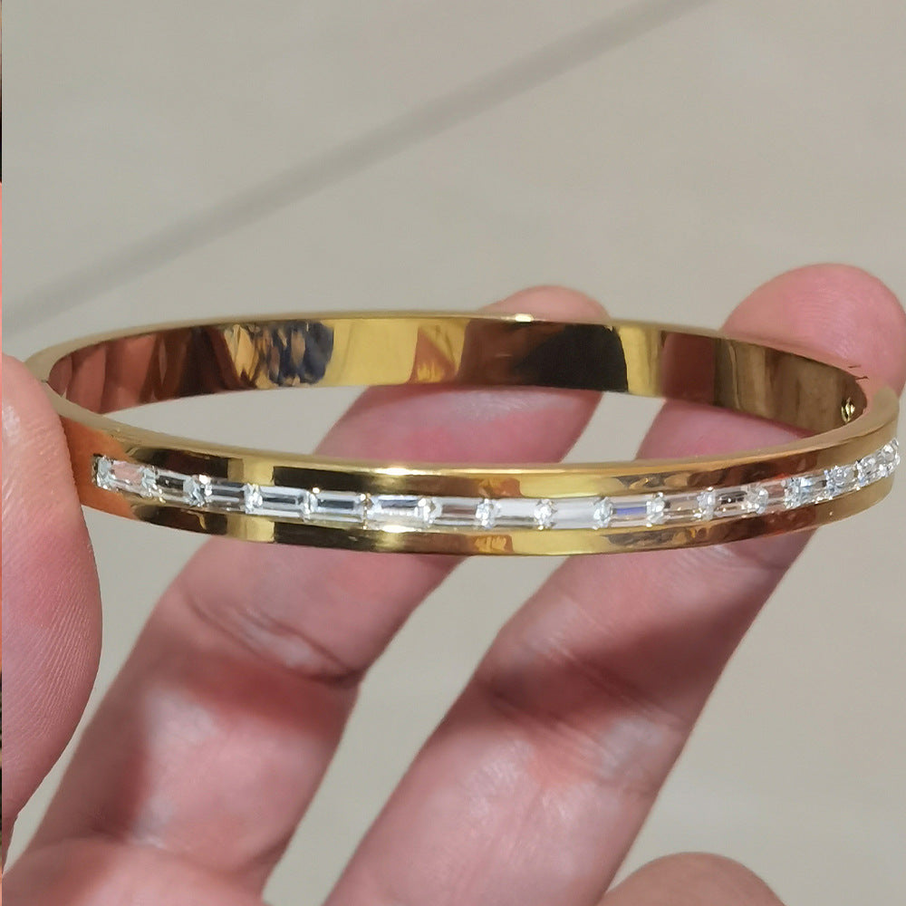 Bracelets Mode Chic  Acier Inoxydable Plaqué Or