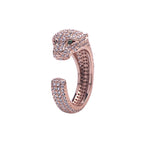 Bracelet Panthère Femme – Manchette Sertie de Zircons en Acier Inoxydable Doré, Argenté ou Or Rose