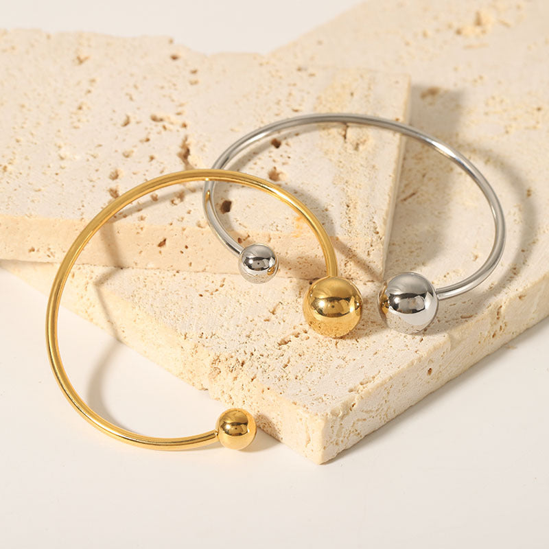 Bracelet Vintage en Acier Inoxydable  Version Or & Argent  Bijou Haut de Gamme Femme