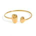 Bracelet Jonc Ouvert Doré – Acier Inoxydable Ajustable, Waterproof et Hypoallergénique – Design Minimaliste Chic