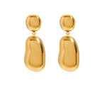 Boucles d’Oreilles Pendantes Dorées Minimalistes – Acier Inoxydable Waterproof & Hypoallergénique – Bijou Chic Femme