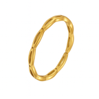 Bague Fine Maillons Ajourés – Acier Inoxydable Plaqué Or 18K