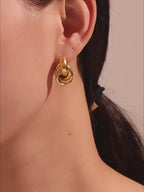 Boucles d’oreilles nœud torsadé Doré ou Argenté