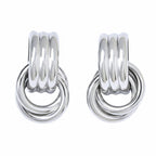 Boucles doreilles Anneaux dOr  Acier inoxydable doré, design géométrique chic