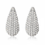 Boucles d'oreilles Goutte d'Éclat  Acier inoxydable doré et zircon scintillant