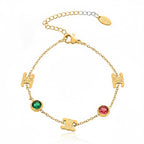 Bracelet Élégance Multicolore  Acier inoxydable et zircons scintillants